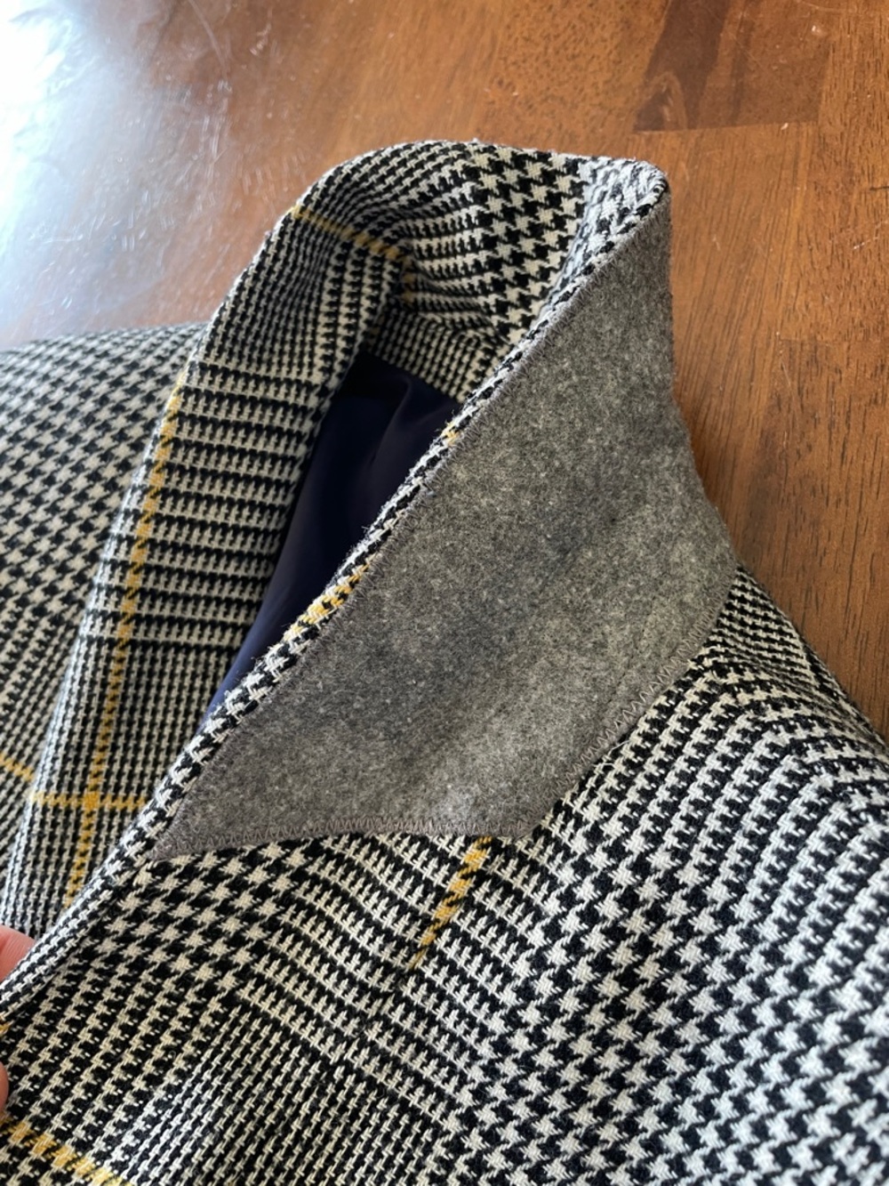 J. Crew Parke Blazer in Glen Plaid Wool Blend - Black, White, and Yellow - 10 - Picture 7 of 16